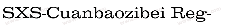 SXS-Cuanbaozibei Reg字体转换